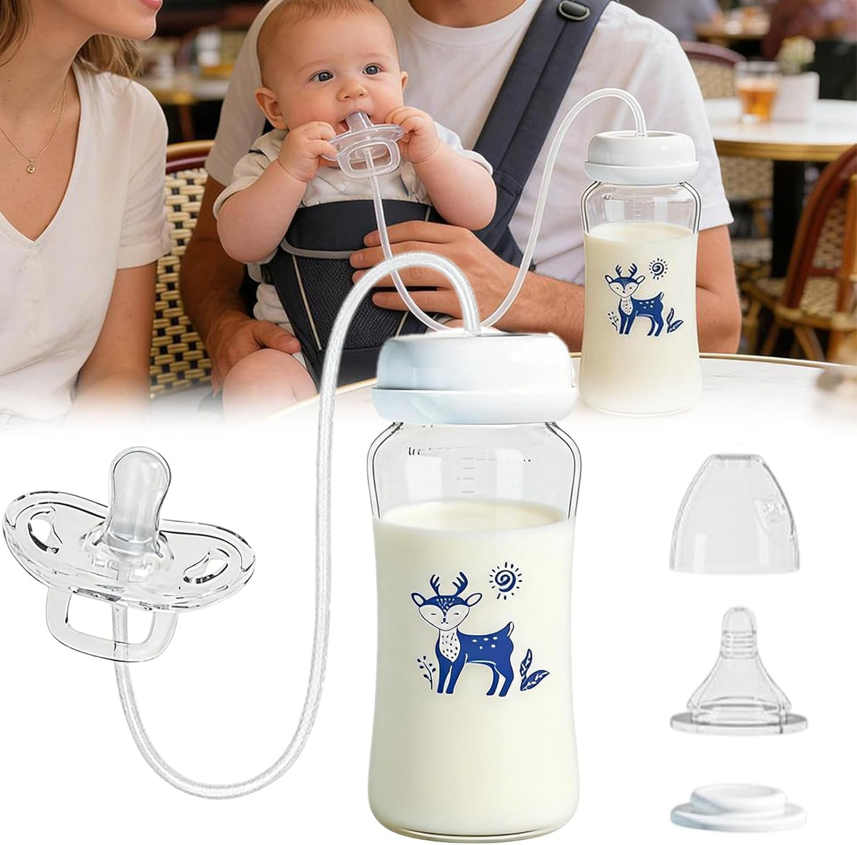 The Bubloo — 3-in-1 Baby Bottle — Buy 3 + 2 Free (5 Bottles)