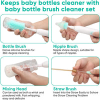 Electric Bottle Cleaner Set, 360° Rotation,