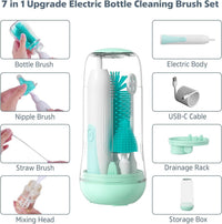 Electric Bottle Cleaner Set, 360° Rotation,