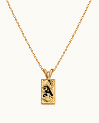 Hawaii Enameled Initial Necklace